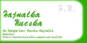 hajnalka mucska business card